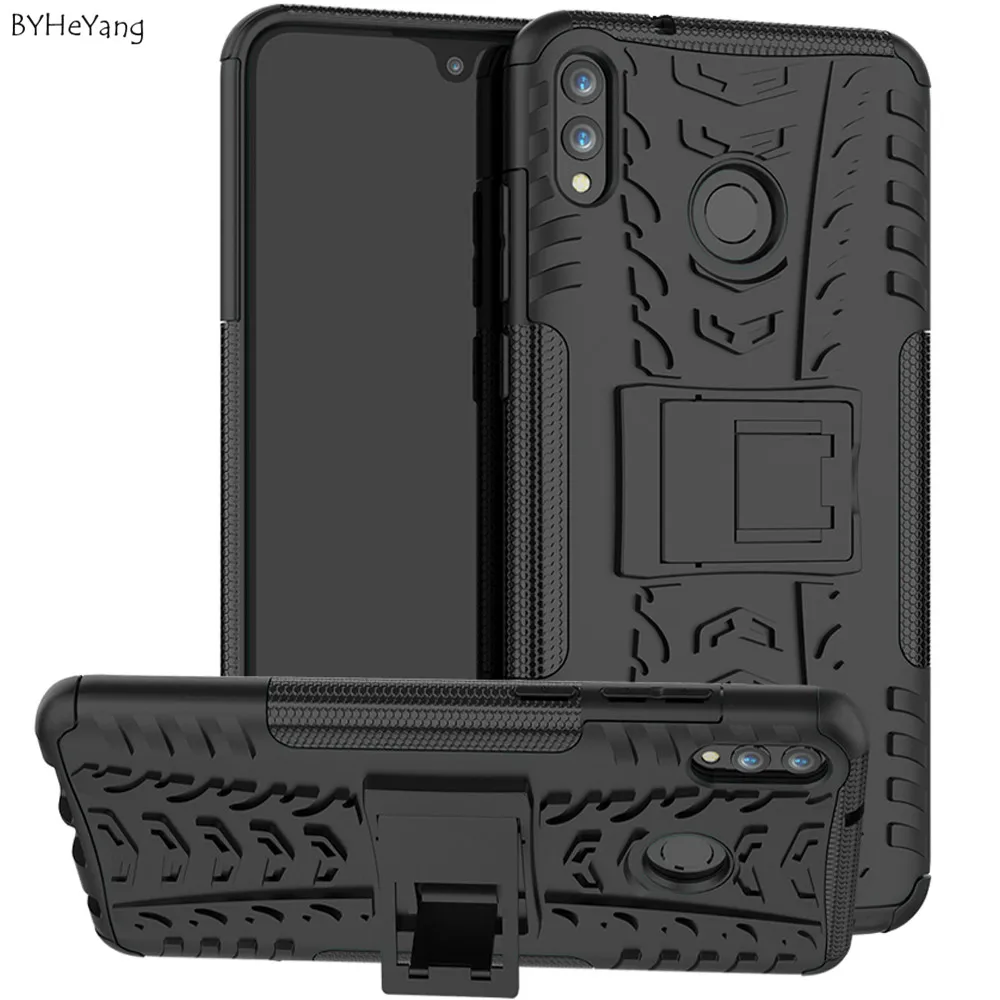 BYHeYang For Huawei Honor 8X Max Case PC+TPU Armor Luxury Heavy Duty Kickstand Cover 8xmax Bumper |