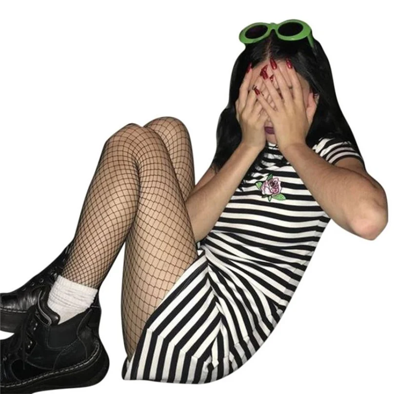 Модные чулки большие сетчатые черные комбинезоны сексуальные колготки для