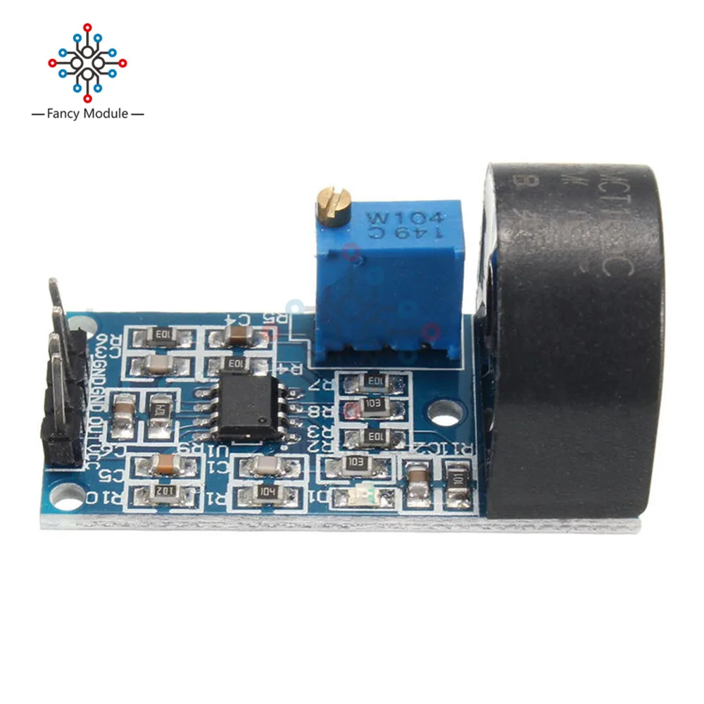 Силовой микро трансформатор тока ZMCT103C для Arduino 5 А диапазона однофазный с