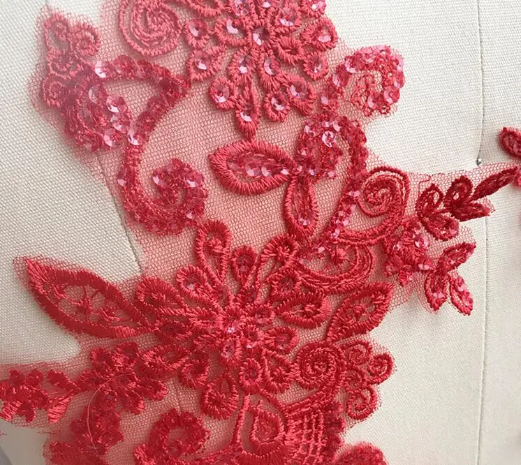 5 парт/лот вышитая нашивка-аппликация кружевные нашивки для свадебного платья DIY