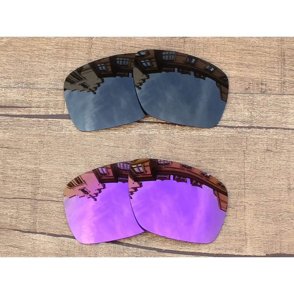 

Vonxyz 2 Pairs Stealth Black & Violet Mirror Polarized Replacement Lenses for-Oakley Dispatch 1 Frame