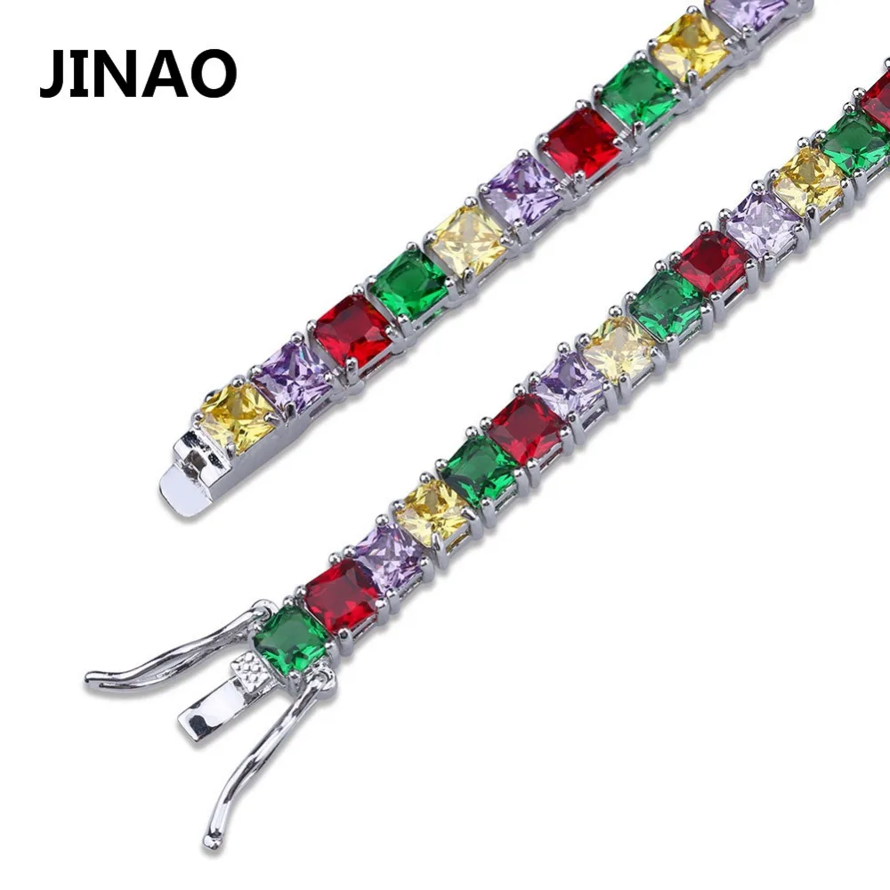Позолоченные/серебряные браслеты JINAO с цепочкой для тенниса диаметром 5 мм