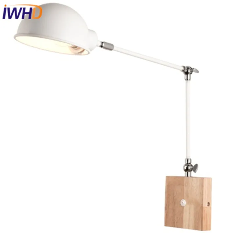 IWHD простое современное настенное бра с металлическим рычагом регулируемые
