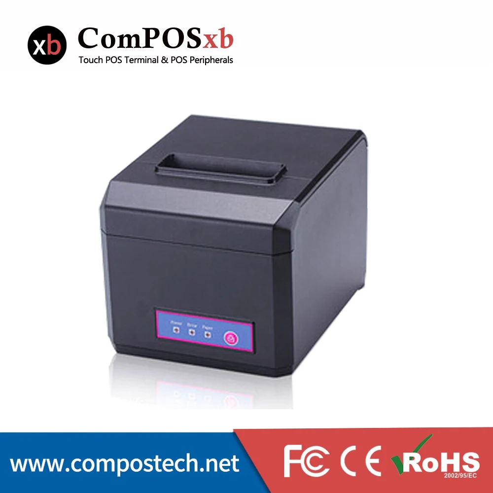Самая низкая цена термочековый POS принтер 80 мм для супермаркета системы USB + RS232 LAN