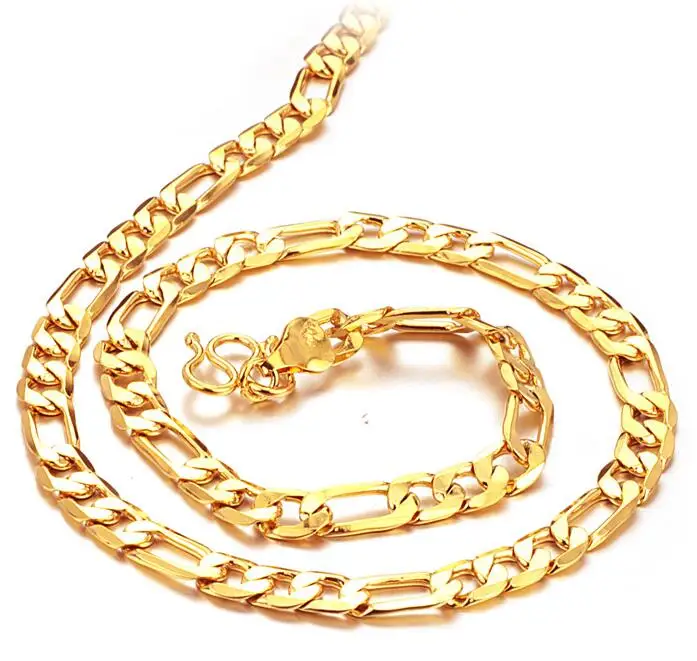 Золото Цвет Снаряженная Кубинский Цепи Цепочки и ожерелья Для мужчин женщин 6 мм