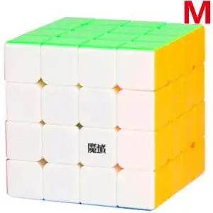 Магнитный скоростной куб MoYu AoSu GTS2 M 4x4x4 без наклеек moyu aosu gts m яркий | Игрушки и хобби