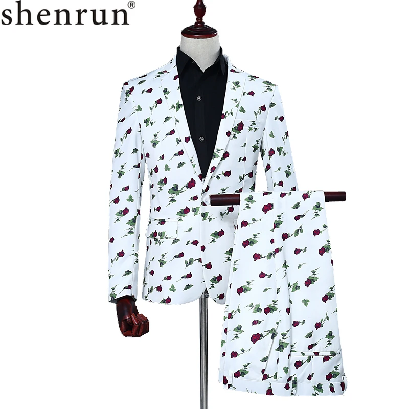 Костюм Shenrun мужской из 2 предметов приталенный Модный повседневный костюм с