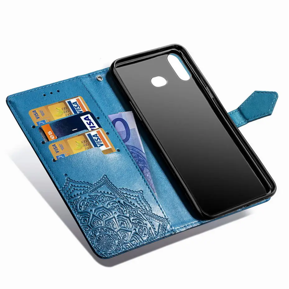 Роскошный кошелек чехол для телефона из искусственной кожи Samsung Galaxy A6S 3D мандала