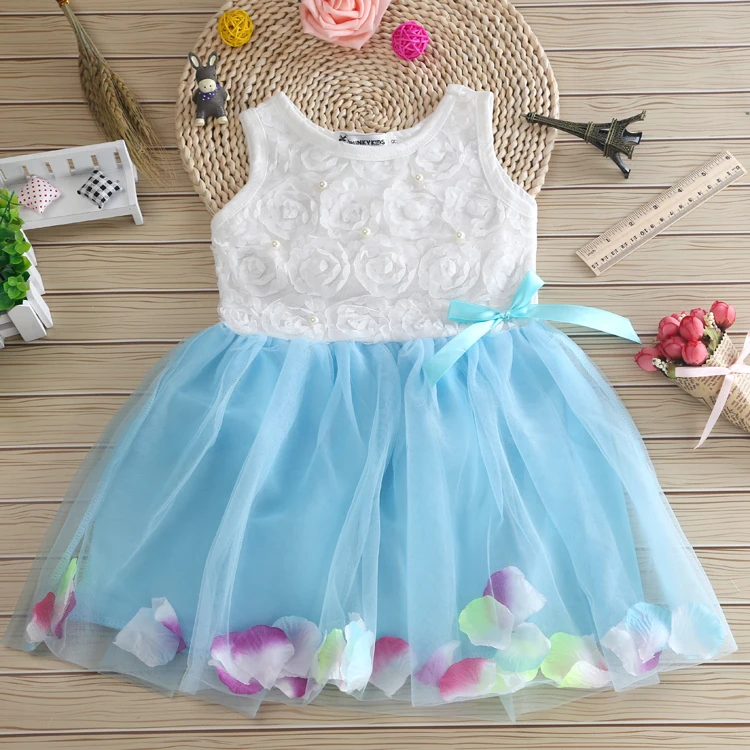 Новинка Vestido Infantil милые кружевные платья с цветочным рисунком для девочек летнее