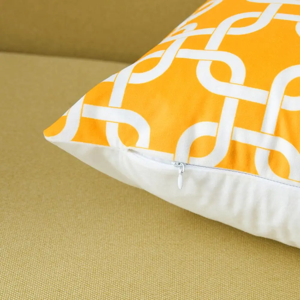 YokiSTG Geometric Yellow Cushion Cover Throw Pillow Covers Decorative Pillows For Sofa Seat Car Microfiber Cushions Home Decor | Дом и сад