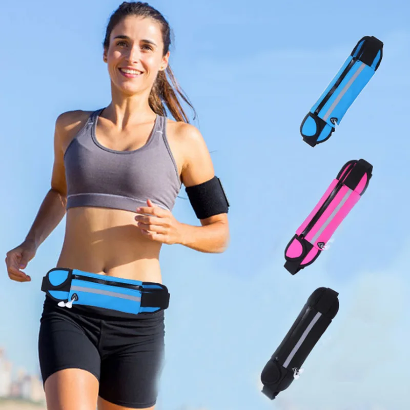

Universal Waist Belts Sport Running Fitness Bag Phone holder Armband Bag For Huawei Honor 10 Case on hand
