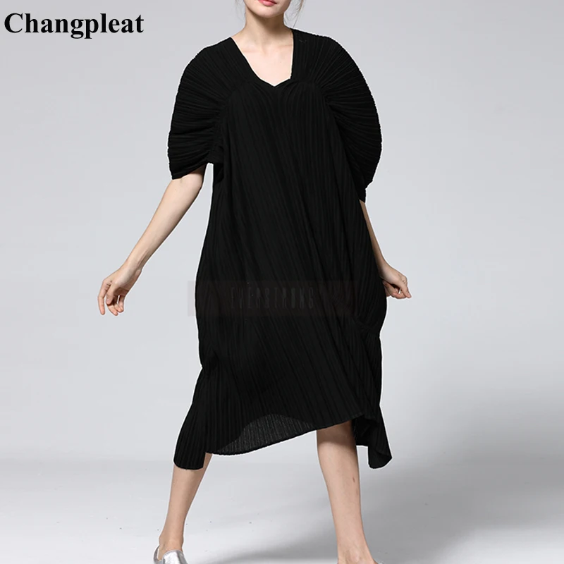 Changpleat 2019 весенне-летний свободный крой женское платье Miyak зимняя обувь со