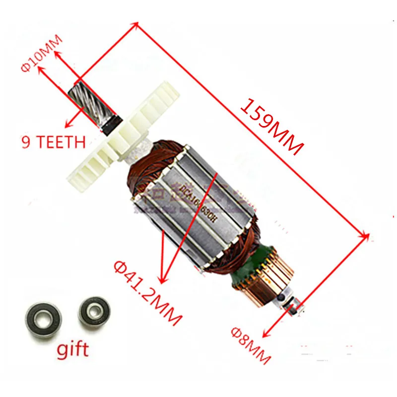 Сменный электродвигатель для ротора циркулярной пилы MAKITA 9 зубьев 5704R 5704RK 516489 7 5806B