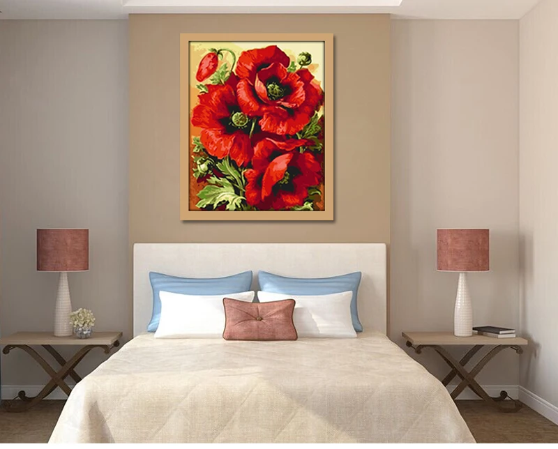 Стразы DIY пластиковые поделки алмазные красные цветы Волшебная квадратная