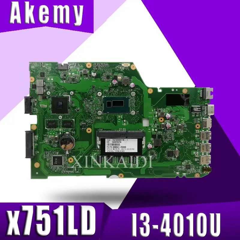 XinKaidi X751LA материнская плата для ноутбука ASUS X751LA X751LAB X751LD X751L X751 тестовая оригинальная материнская плата 4G ram I3-4010U
