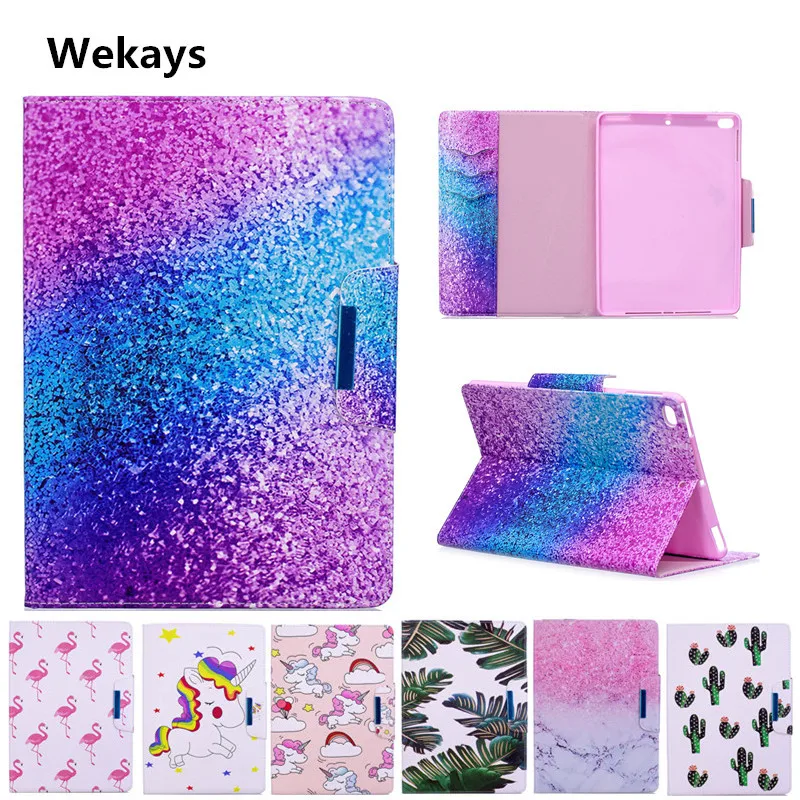 

Wekays Case for Apple IPad Air 9.7inch Cute Cartoon Flamingo Unicorn PU Flip Leather Cover Case For iPad 5 / Air model Fundas