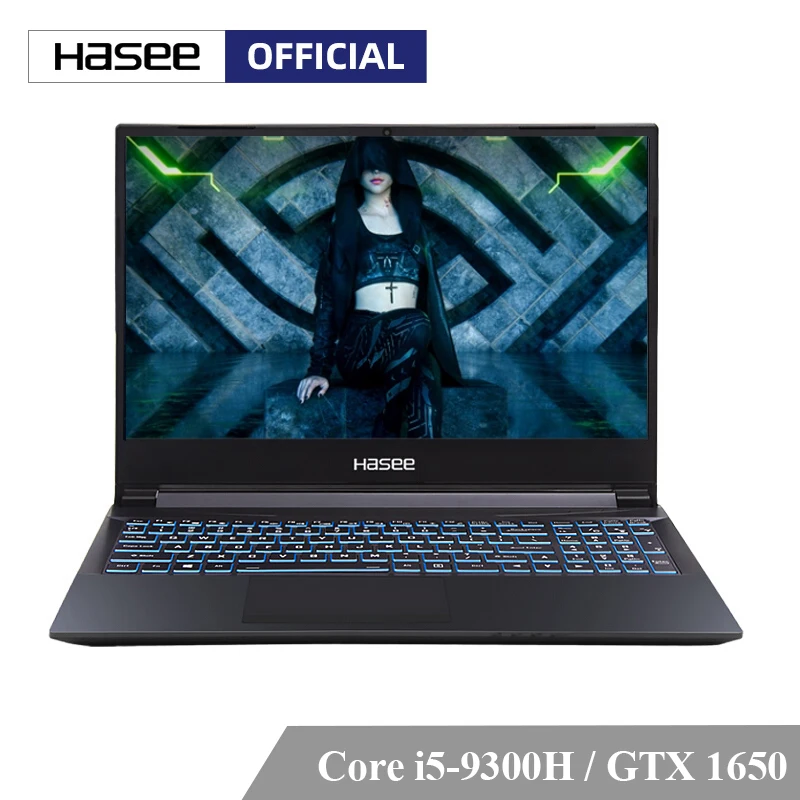 Ноутбук hasee Z7M-CT5NA для игр(Intel 9Gen I5-9300H+ GTX1650 4G GDDR5/8G ram/512G SSD/DOS/15,6 ''IPS