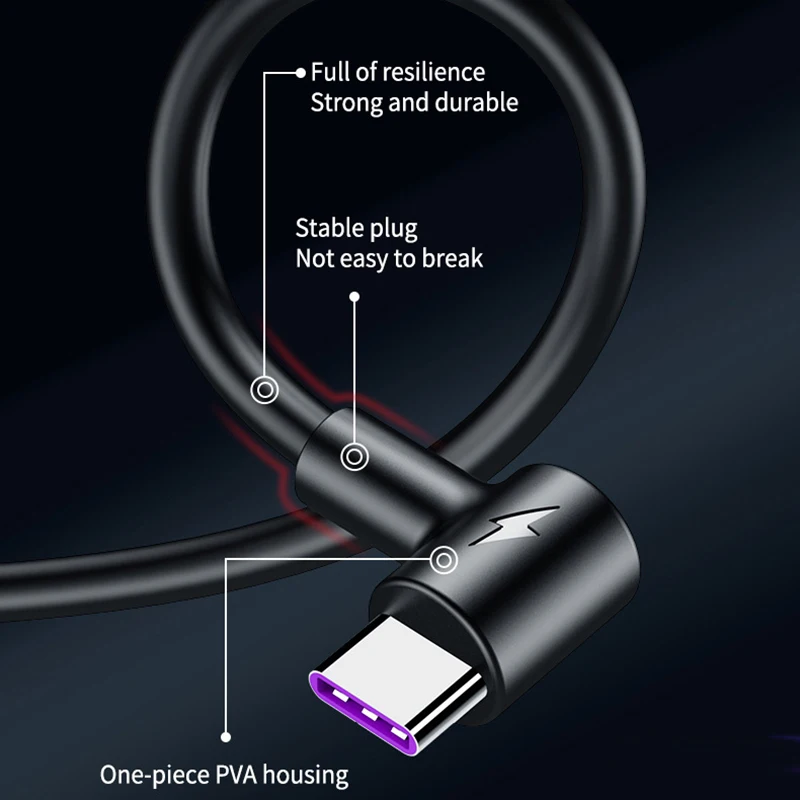 Кабель USB Type-C 5 А для Huawei P30 Pro P20 Mate Lite Samsung S10 S9 USBC | Мобильные телефоны и аксессуары