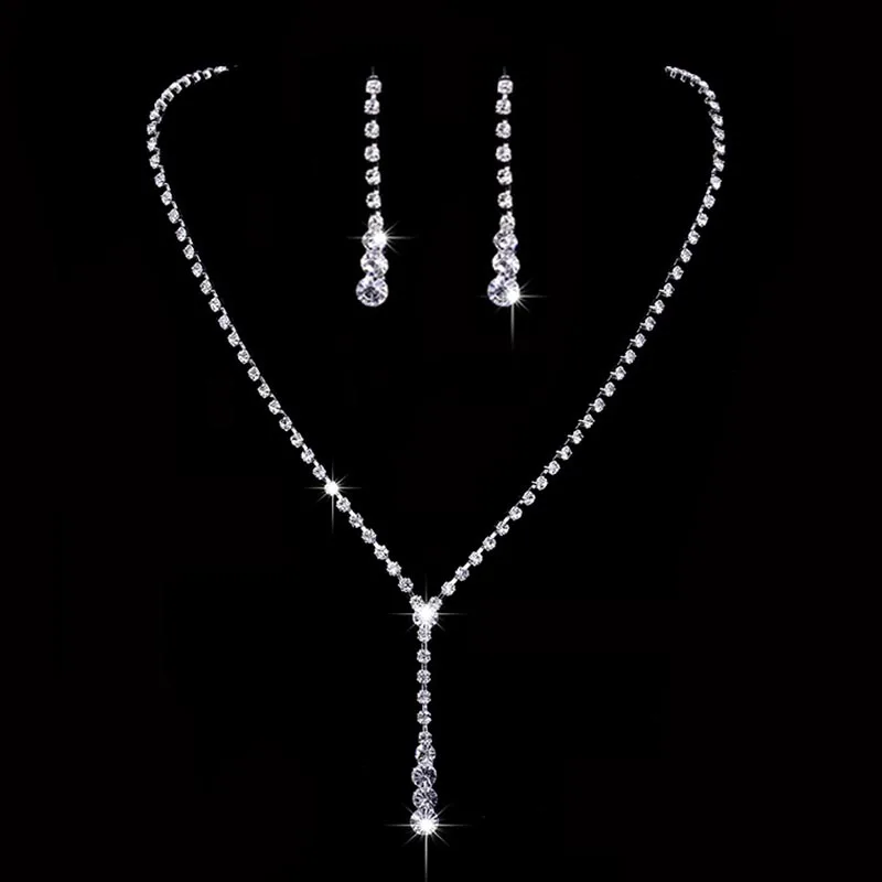 Новая мода Стиль Знаменитостей горный хрусталь кристалл длинное ожерелье