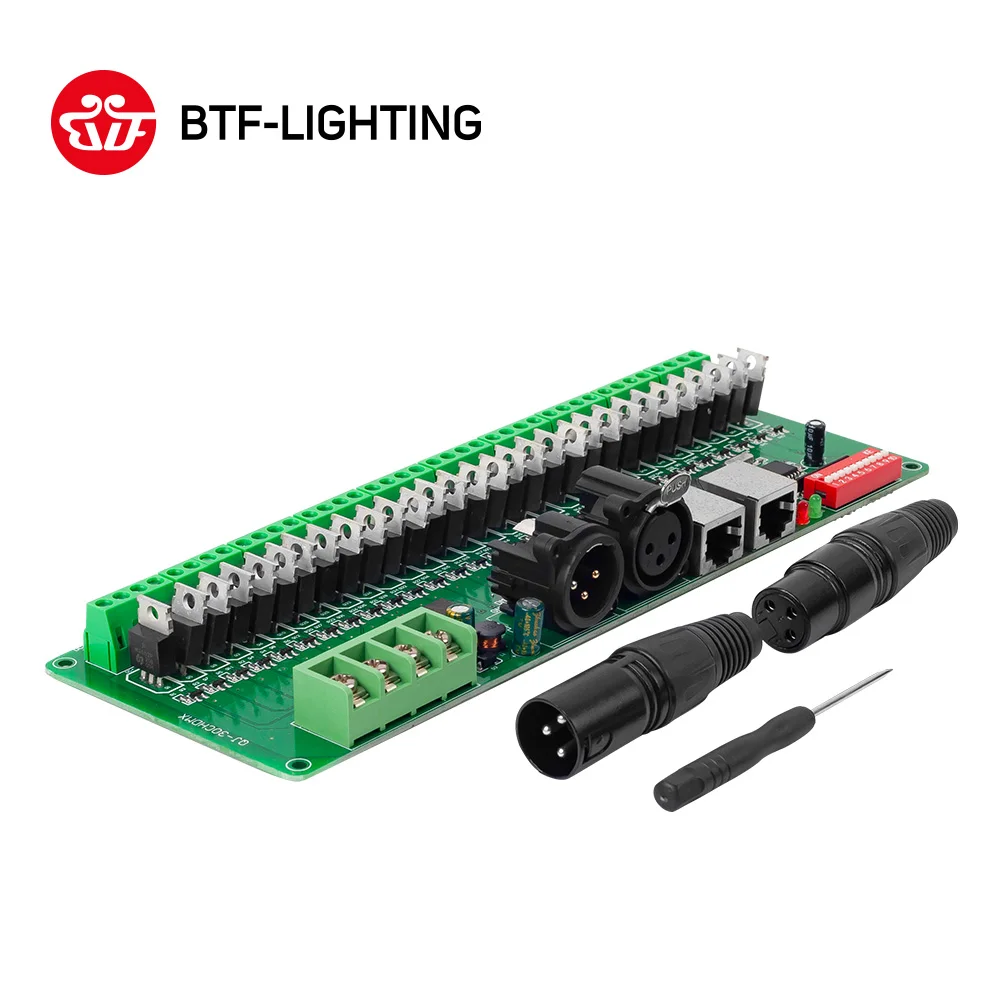 

Wholesale 30 channel DMX 512 rgb LED strip controller dmx decoder dimmer driver DC9V-24V