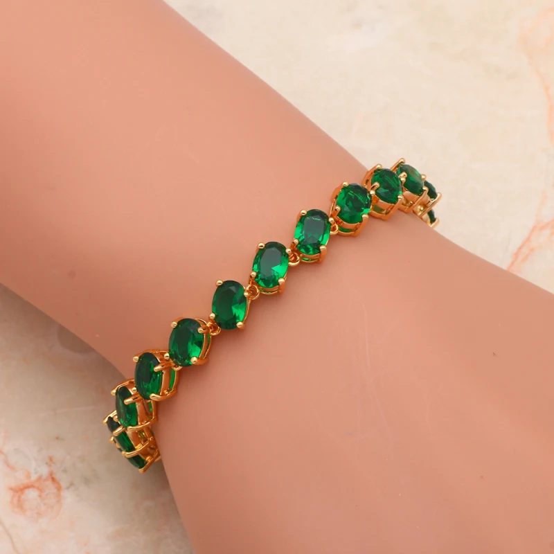 Новые брендовые дизайнерские свежие браслеты Peridot золотого цвета с зелеными