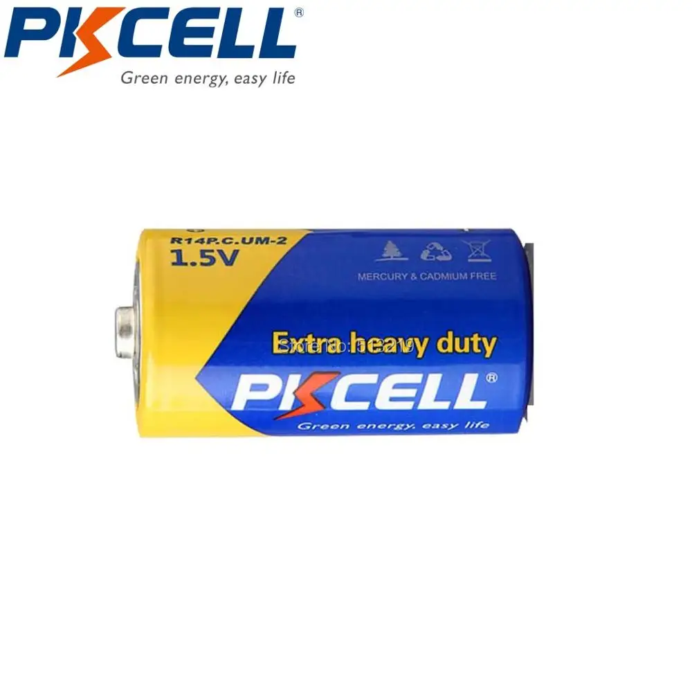 24 X PKCELL 1,5 V угольно-Цинковый элемент R14, UM2, MN1400 музыкальная шкатулка для плюшевых игрушек, игры, радио, Размеры C R14P UM2 Batteria батареи
