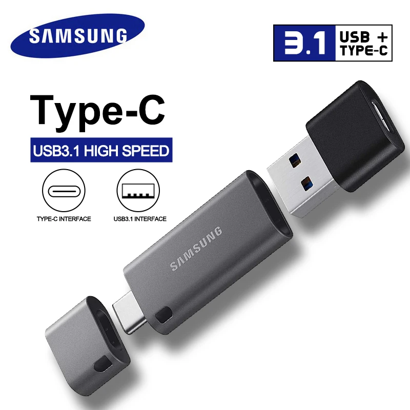 samsung TYPE-C DUO USB 3,1 флешки 32 ГБ, 64 ГБ и 200 МБ/с. Usb флэш-накопитель 128 GB 256 GB 300 МБ/с. накопитель U диск Memory Stick