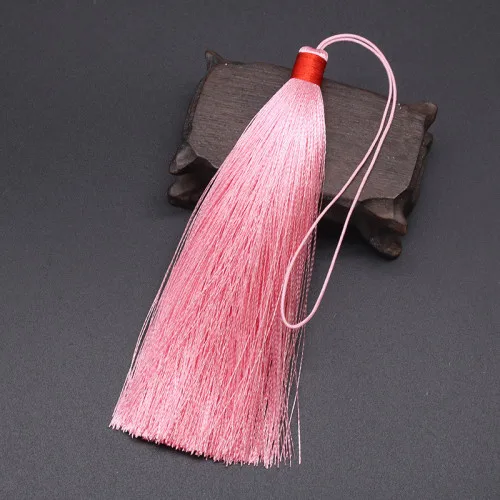 Pink 2pcs 24 см полиэстер Ленточки подвеска ручной работы ремесло кисточкой DIY ключ брелоки для сумки Jewelry Шторы одежды декоративные аксессуары 2 шт - Цвет: Pink 2pcs