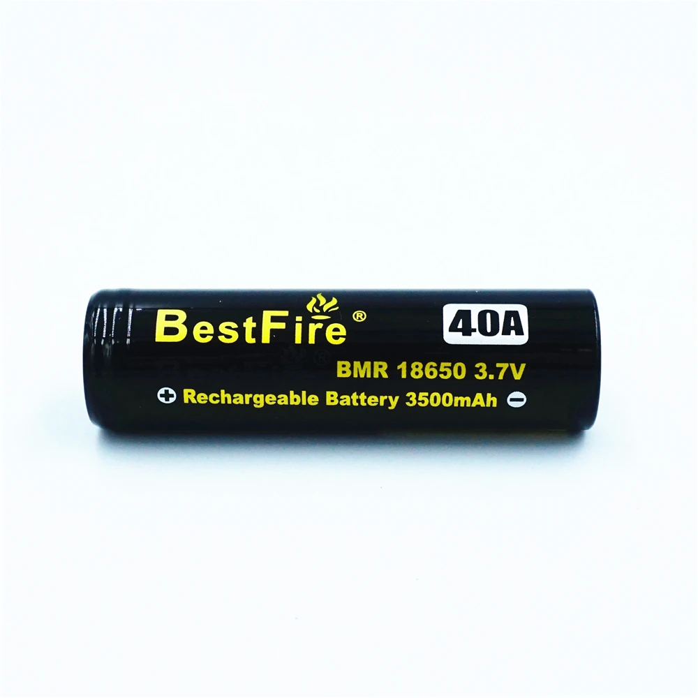 1 шт. литий ионная перезаряжаемая батарея bestfire 18650 3 7 в 3500 мАч 40 А для электронной