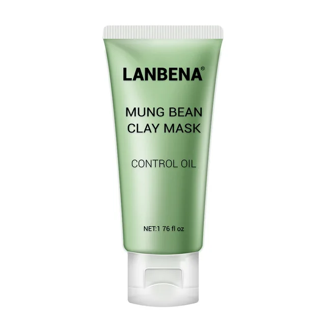 Mung Bean LANBENA глубоко очищающая маска для лица с бамбуковым углем и глиной, увлажняющая отбеливающая глина для ухода за кожей - Цвет: Mung Bean