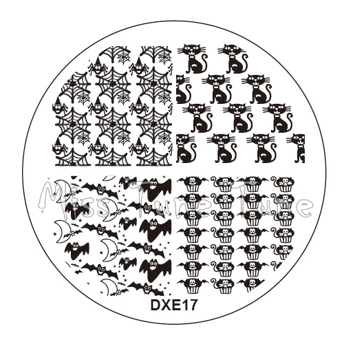 30 Styles Halloween Nail Stamping Templates Stamp Plate Image Printing Transfer Polish Bats Vampire Pumpkins Horrible Face | Красота и