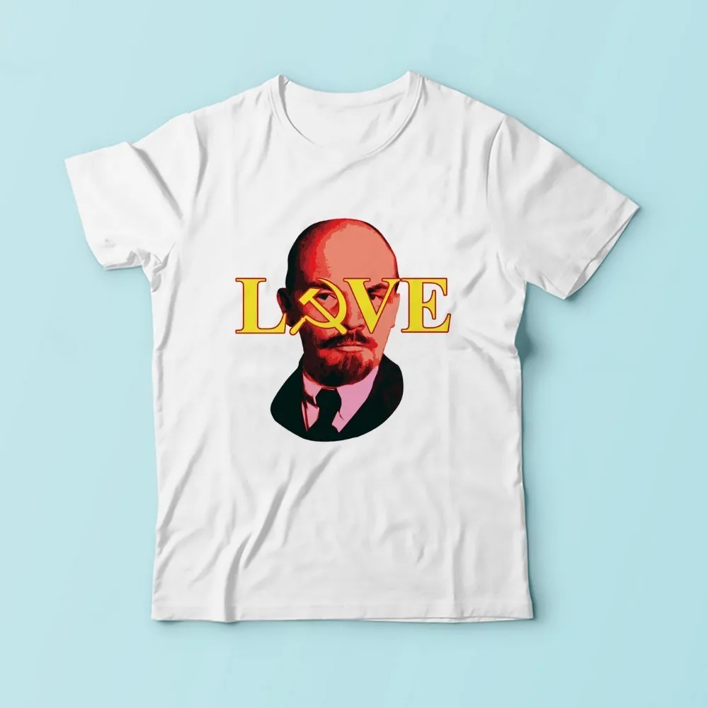 Мужская футболка с коротким рукавом Vladimir Ilyich Ulyanov белая Повседневная надписью Lenin