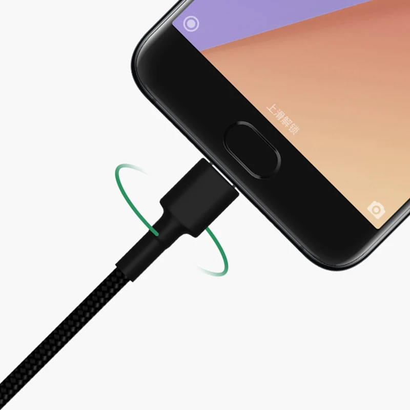 Глобальная версия Xiaomi USB-C кабель для зарядки передачи данных плетеный провод 100