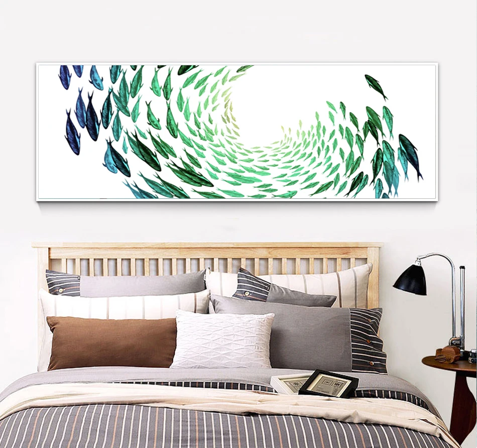 Скандинавские постеры холст живопись рыба постер Настенная картина для гостиной