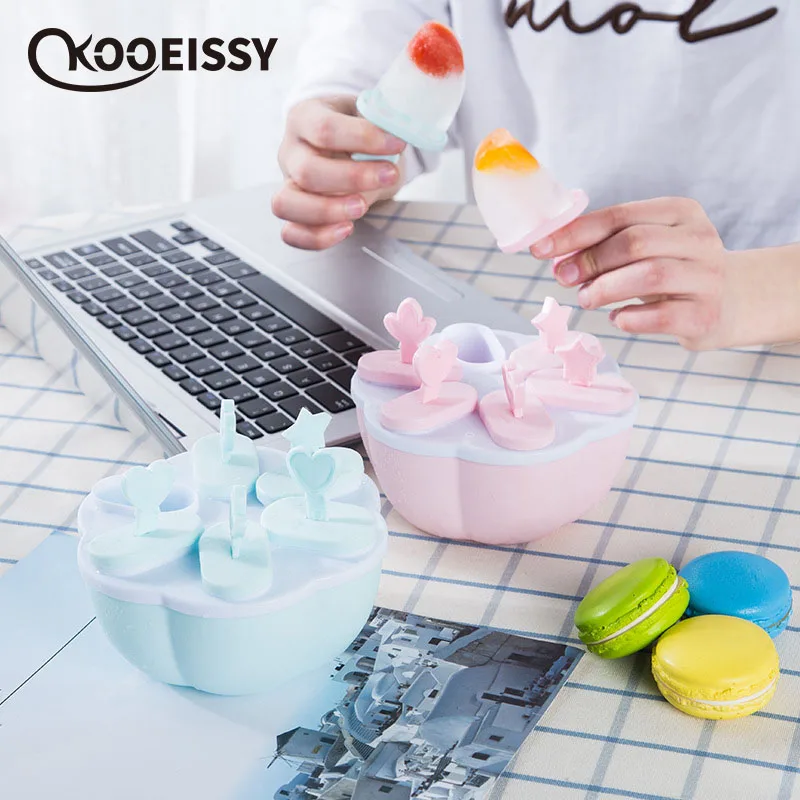 Креативный мультфильм DIY Инструменты для мороженого 6 ячеек коробка Фруктового