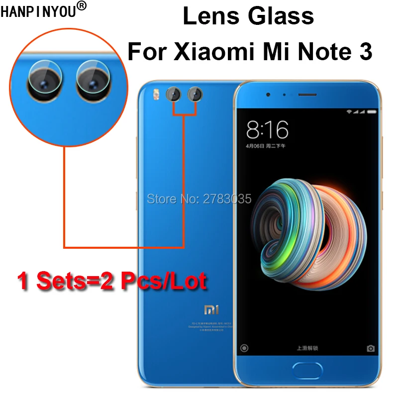 1 комплект = 2 шт. для Xiaomi Mi Note 3 5 &quotПрозрачная ультратонкая задняя камера защитная
