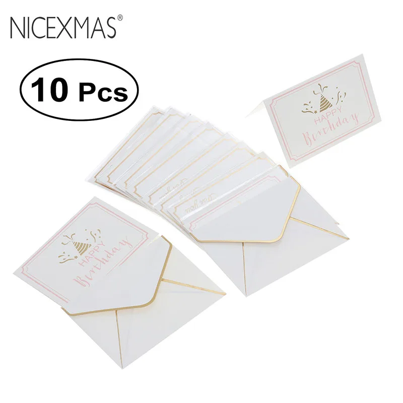 NICEXMAS 10 шт поздравительные открытки с днем рождения с конвертами поздравительные открытки пустые открытки