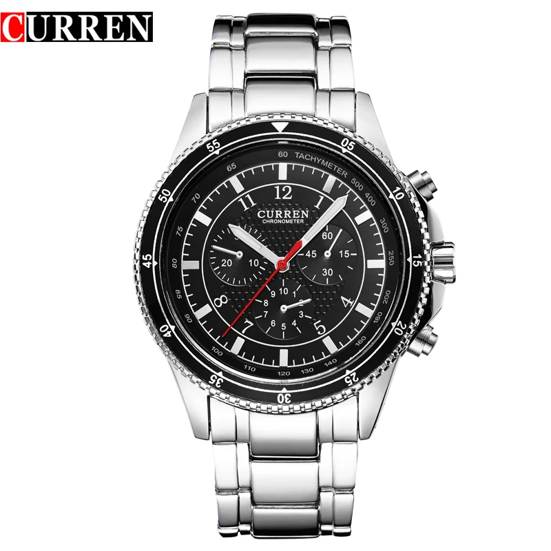 Мужские кварцевые часы с ремешком из натуральной кожи аналоговый дисплей датой