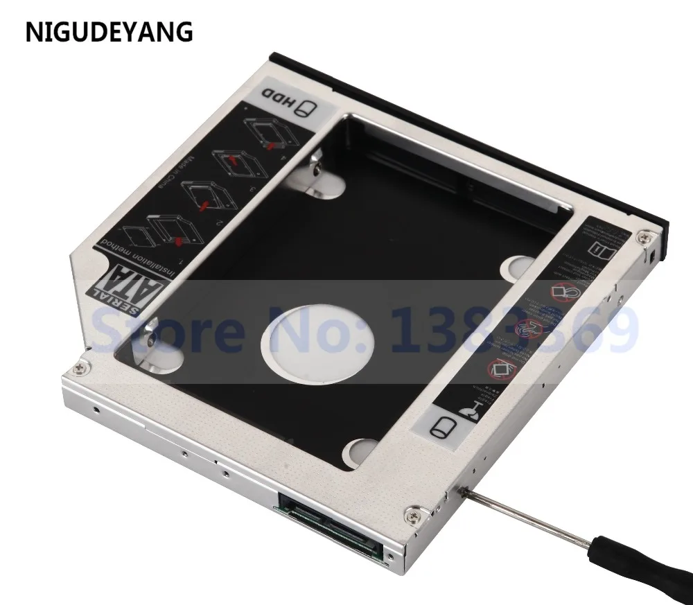 NIGUDEYANG SATA 2-й жесткий диск HDD SSD оптический адаптер Caddy для Toshiba L670-16L L775-15T |