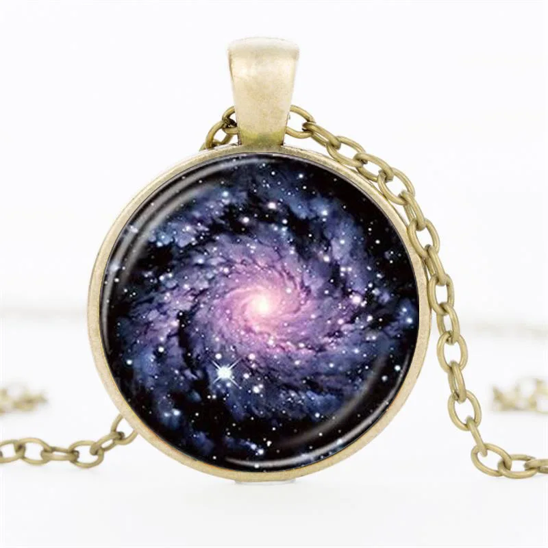 2018 Новая Винтажная спиральная подвеска с Туманностью Pinwheel Galaxy посеребренное