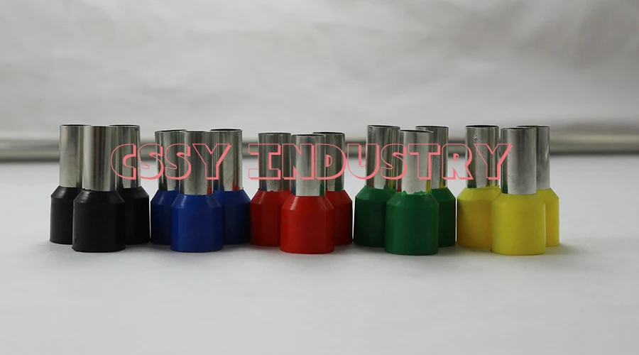 

2017 freeshipping 1000pcs/lot E6012 Bootlace cooper Ferrules kit Wire Crimp Connector Insulated Cord Pin End Terminal 8 color