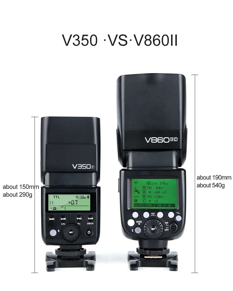 Вспышка Godox V350F ttl HSS 1/8000s со встроенной литий-ионной батареей 2000 мАч с передатчиком триггера Xpro-F для камеры Fujifilm