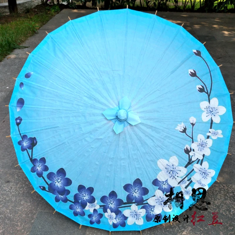 40 см китайский традиционный ручной работы смазанный бумажный Зонт