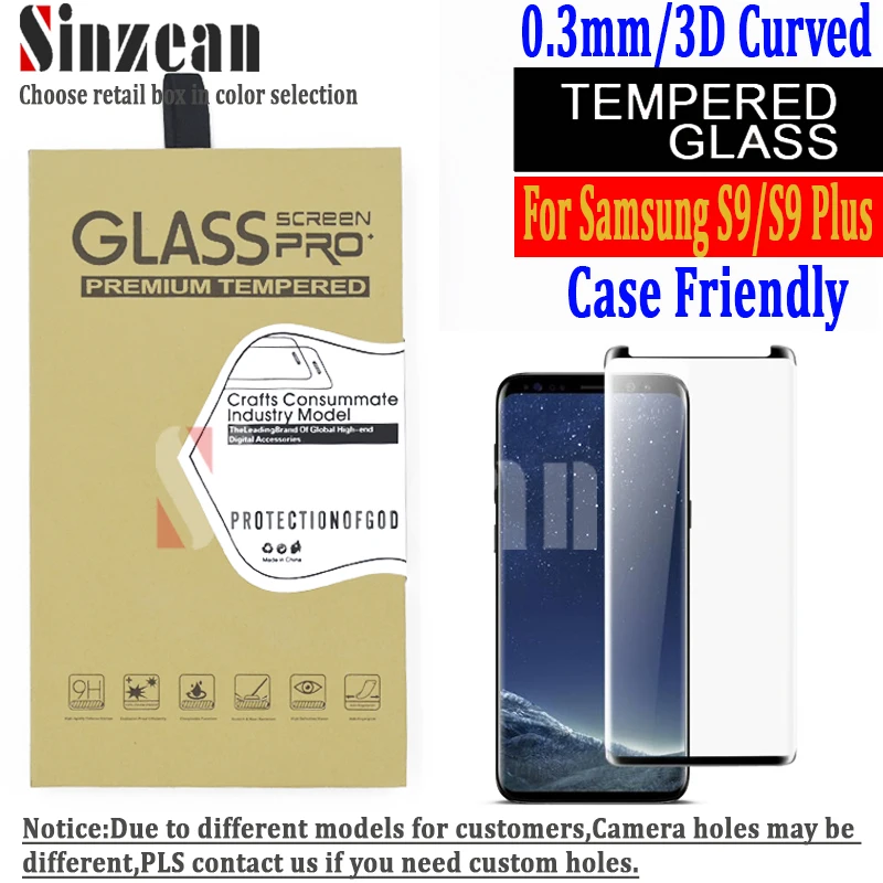 Защитный чехол для Samsung Galaxy S9/S9 Plus протектор экрана из закаленного стекла 3D