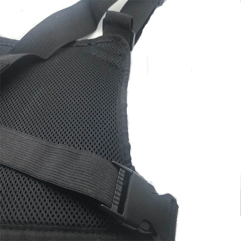 Bright Green Radio Chest Harness Chest Front Pack Pouch Holster Vest Rig Carry Case for Two Way Radio Walkie Talkie