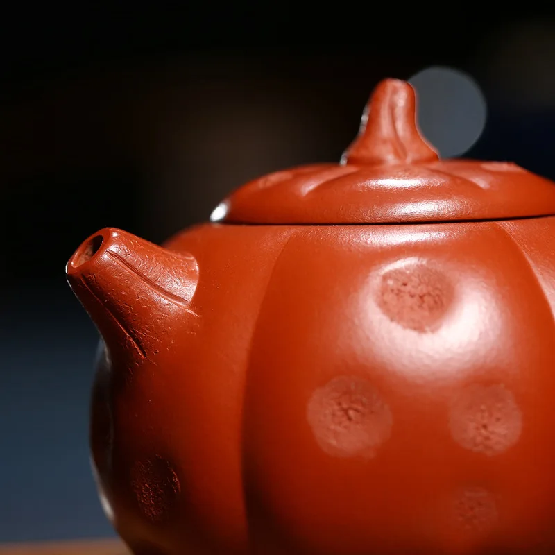 Yixing purple clay pot genuine artisan raw ore Zhuni Dahongpao pumpkin for spring Kungfu Teapot Tea Set | Дом и сад