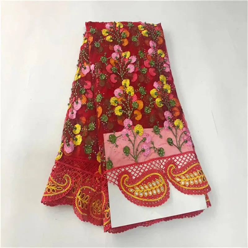 В нигерийском стиле Кружево Ткань Высокое качество Африканский французский