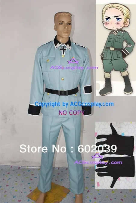 Костюм для косплея Hetalia Axis Powers Германия людwig включает перчатки и пояс ACG|cosplay