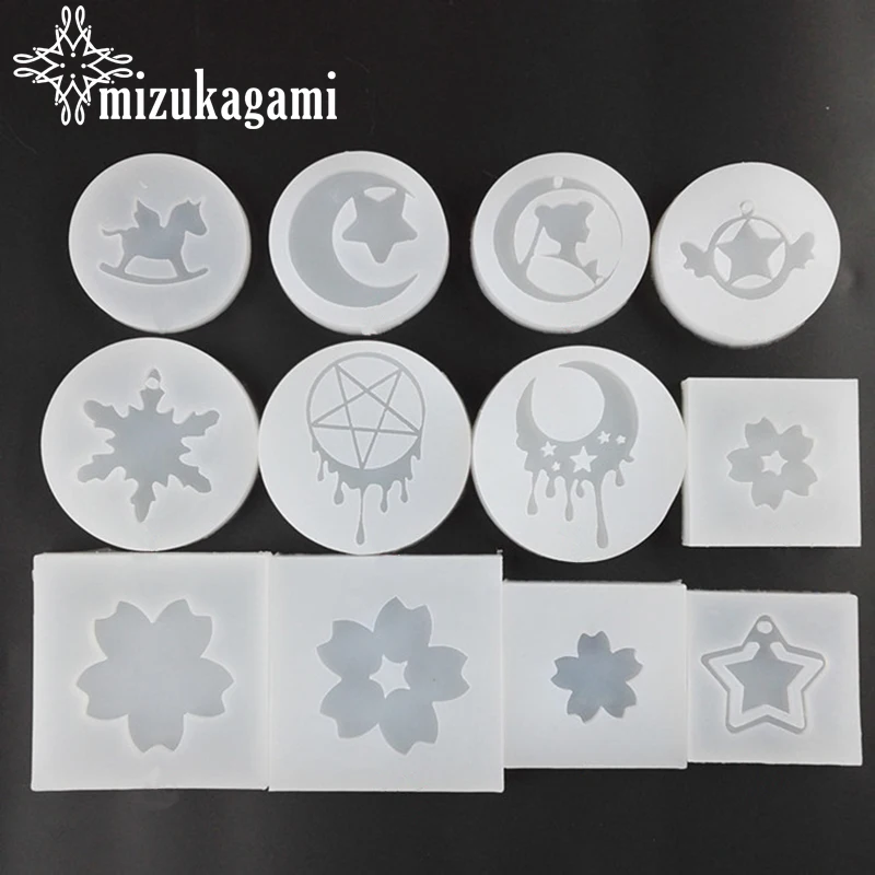 

1pcs UV Resin Jewelry Liquid Silicone Mold Flower/Moon/Star Resin Charms Molds For DIY Intersperse Decorate Making Jewelry