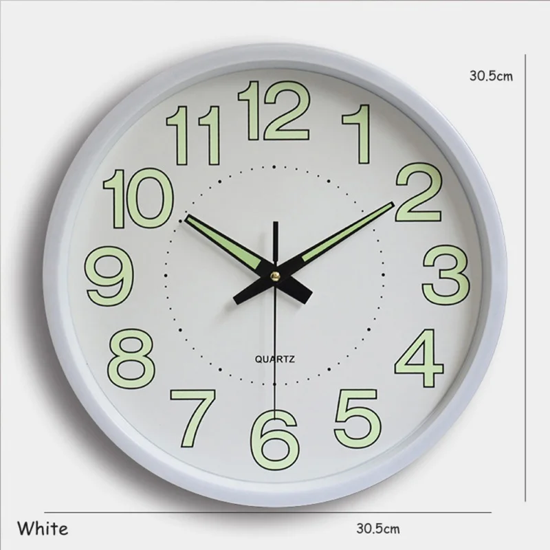 Современные Светящиеся Настенные часы с будильником ночник кварцевые для дома